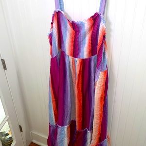 Rainbow Striped Maxi Dress
